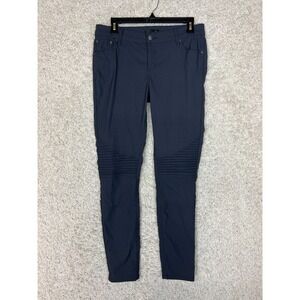 Prana Pants Womens 10 Gray Brenna Moto Skinny Nylon Blend Hiking Outdoor Casual